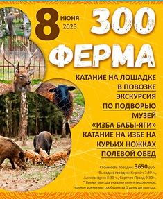 Зооферма с катанием на лошадке в повозке